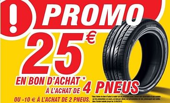 Promotions 4 pneus - Produit maison - Auto 5  - Valide de 09/02/2012 à 07/03/2012 chez Auto 5