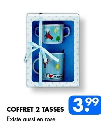 Promotions Coffret 2 tasses - Produit maison - Zeeman  - Valide de 11/02/2012 à 25/02/2012 chez Zeeman