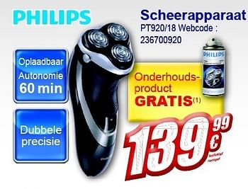 Promoties Scheerapparaat pt920-18 - Philips - Geldig van 13/02/2012 tot 26/02/2012 bij Eldi