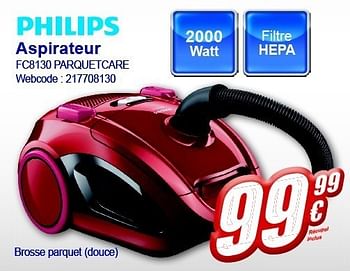 Promoties Aspirateur fc8130 parquetcare - Philips - Geldig van 13/02/2012 tot 26/02/2012 bij Eldi