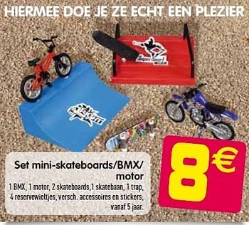 Promotions Set mini-skateboards-bmx- motor - Produit maison - Gifi - Valide de 14/02/2012 à 22/02/2012 chez Gifi