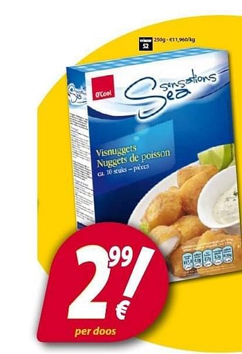 Promoties Visnuggets nuggets de poisson - Huismerk - O'Cool  - Geldig van 14/02/2012 tot 20/02/2012 bij O'Cool