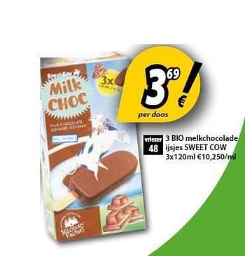Promotions Bio melkchocolade ijsjes sweet cow - Produit maison - O'Cool  - Valide de 14/02/2012 à 20/02/2012 chez O'Cool