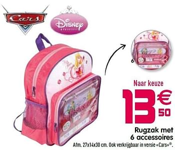 Promoties Rugzak met 6 accessoires - Disney - Geldig van 14/02/2012 tot 22/02/2012 bij Gifi