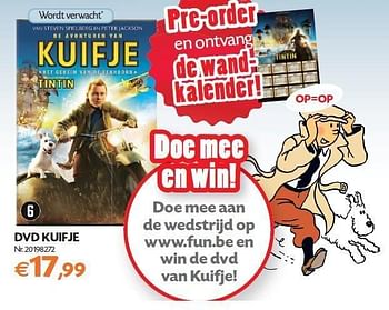 Promoties Dvd kuifje - Huismerk - Fun - Geldig van 14/02/2012 tot 05/03/2012 bij Fun