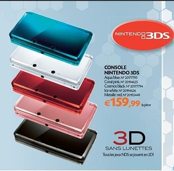 Promoties Console nintendo 3ds - Nintendo - Geldig van 14/02/2012 tot 05/03/2012 bij Fun