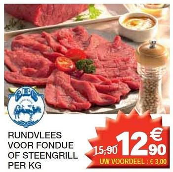 Promoties Rundvlees voor fondue of steengrill - GBC - Geldig van 14/02/2012 tot 26/02/2012 bij Champion