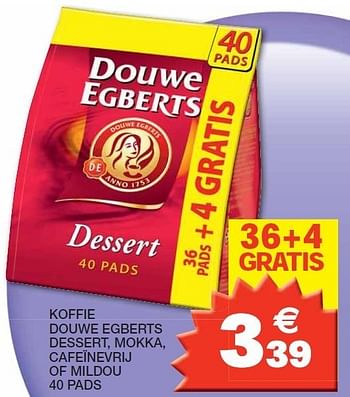 Promotions Koffie douwe egberts dessert - Douwe Egberts - Valide de 14/02/2012 à 26/02/2012 chez Champion