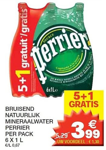 Promotions Bruisend natuurlijk mineraalwater perrier - Perrier - Valide de 14/02/2012 à 26/02/2012 chez Champion