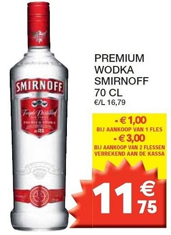 Promoties Premium wodka smirnoff - Smirnoff - Geldig van 14/02/2012 tot 26/02/2012 bij Champion