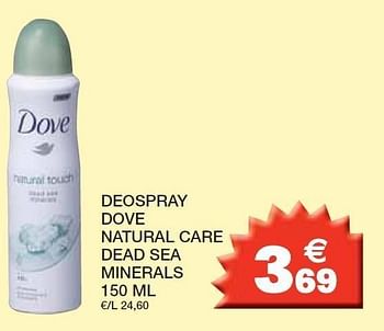 Promoties Deospray dove natural care dead sea minerals - Dove - Geldig van 14/02/2012 tot 26/02/2012 bij Champion