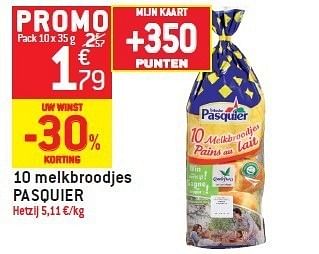 Promotions 10 melkbroodjes pasquier - Brioche pasquier - Valide de 15/02/2012 à 21/02/2012 chez Match Food & More