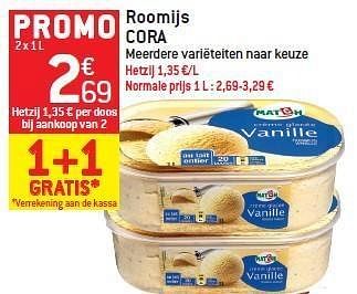 Promoties Roomijs cora - Cora - Geldig van 15/02/2012 tot 21/02/2012 bij Match Food & More