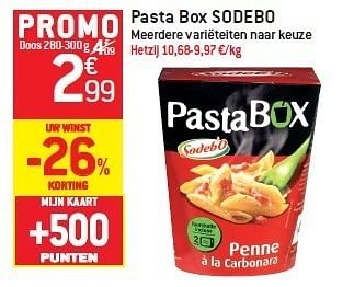 Promoties Pasta box sodebo - Sodebo - Geldig van 15/02/2012 tot 21/02/2012 bij Match Food & More