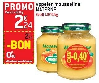 Promoties Appelen mousseline materne - Materne - Geldig van 15/02/2012 tot 21/02/2012 bij Match Food & More