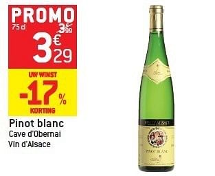 Promoties Pinot blanc - Witte wijnen - Geldig van 15/02/2012 tot 21/02/2012 bij Match Food & More