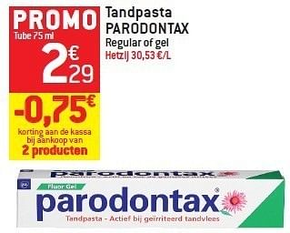 Promoties Tandpasta parodontax - Parodontax - Geldig van 15/02/2012 tot 21/02/2012 bij Match Food & More