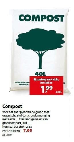 Promotions Compost - Produit maison - Gamma - Valide de 15/02/2012 à 27/02/2012 chez Gamma