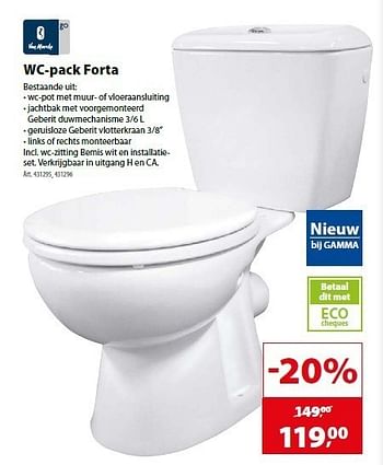 Promoties Wc-pack forta - Van Marcke - Geldig van 15/02/2012 tot 27/02/2012 bij Gamma