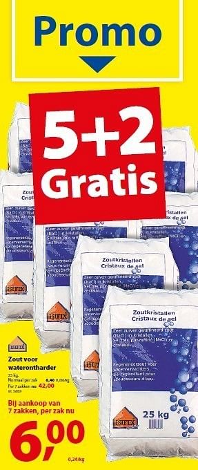 Promotions Zout voor waterontharder - Isifix - Valide de 15/02/2012 à 27/02/2012 chez Gamma
