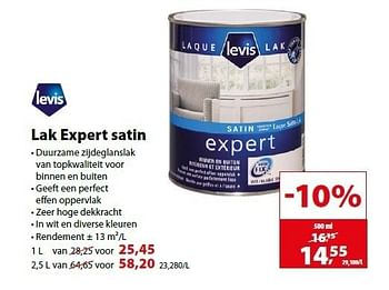 Promoties Lak expert satin - Levis - Geldig van 15/02/2012 tot 27/02/2012 bij Gamma