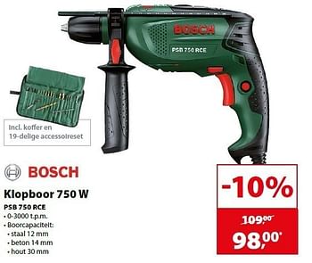 Promoties Klopboor 750 w psb 750 rce - Bosch - Geldig van 15/02/2012 tot 27/02/2012 bij Gamma