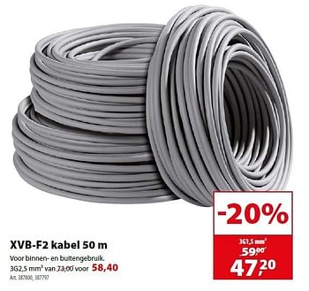 Promoties Xvb-f2 kabel 50 m - Huismerk - Gamma - Geldig van 15/02/2012 tot 27/02/2012 bij Gamma