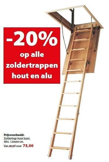 Promoties Zoldertrap hout basic - Huismerk - Gamma - Geldig van 15/02/2012 tot 27/02/2012 bij Gamma