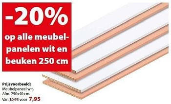 Promoties Meubelpaneel wit - Huismerk - Gamma - Geldig van 15/02/2012 tot 27/02/2012 bij Gamma