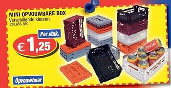 Promoties Mini opvouwbare box - Huismerk - Hubo  - Geldig van 15/02/2012 tot 26/02/2012 bij Hubo