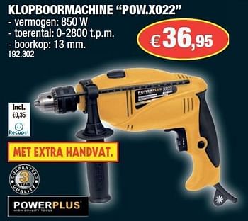 Promoties Klopboormachine pow.x022 - Powerplus - Geldig van 15/02/2012 tot 26/02/2012 bij Hubo