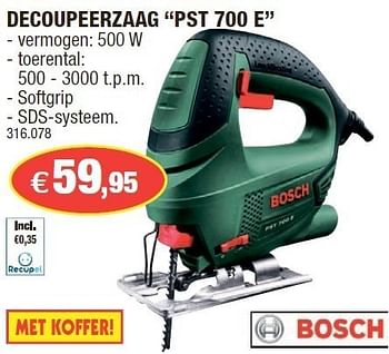 Promoties Decoupeerzaag pst 700 e - Bosch - Geldig van 15/02/2012 tot 26/02/2012 bij Hubo