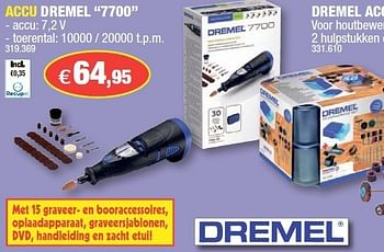 Promotions Accu dremel 7700 - Dremel - Valide de 15/02/2012 à 26/02/2012 chez Hubo