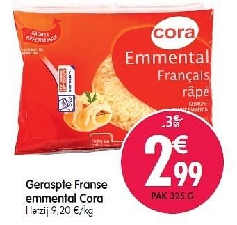 Promoties Geraspte franse emmental cora - Cora - Geldig van 15/02/2012 tot 21/02/2012 bij Match