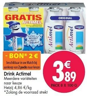 Promoties Drink actimel - Actimel - Geldig van 15/02/2012 tot 21/02/2012 bij Match
