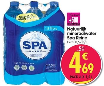 Promotions Natuurlijk mineraalwater spa reine - Spa - Valide de 15/02/2012 à 21/02/2012 chez Match