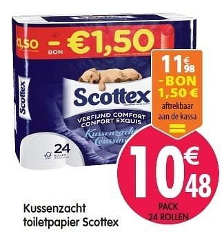 Promoties Kussenzacht toiletpapier scottex - Scottex - Geldig van 15/02/2012 tot 21/02/2012 bij Match