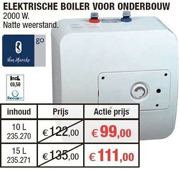 Promoties Elektrische boiler voor onderbouw - Van Marcke - Geldig van 15/02/2012 tot 26/02/2012 bij Hubo