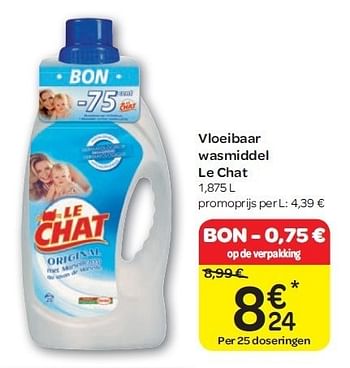 Promoties Vloeibaar wasmiddel le chat - Le Chat - Geldig van 15/02/2012 tot 27/02/2012 bij Carrefour