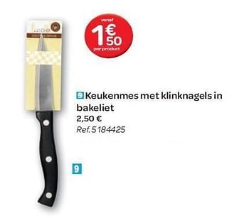 Promoties Keukenmes met klinknagels in bakeliet - Huismerk - Carrefour  - Geldig van 15/02/2012 tot 27/02/2012 bij Carrefour