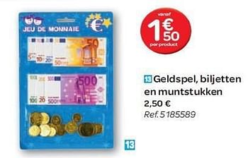 Promoties Geldspel, biljetten en muntstukken - Huismerk - Carrefour  - Geldig van 15/02/2012 tot 27/02/2012 bij Carrefour
