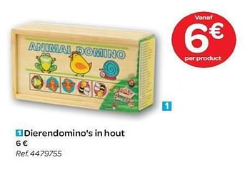 Promoties Dierendomino''s in hout - Huismerk - Carrefour  - Geldig van 15/02/2012 tot 27/02/2012 bij Carrefour