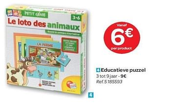 Promotions Educatieve puzzel - Produit maison - Carrefour  - Valide de 15/02/2012 à 27/02/2012 chez Carrefour