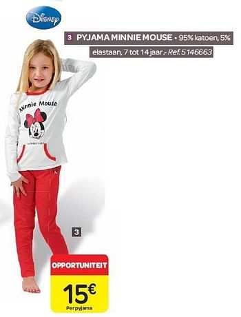 Promoties Pyjama minnie mouse - Disney - Geldig van 15/02/2012 tot 27/02/2012 bij Carrefour