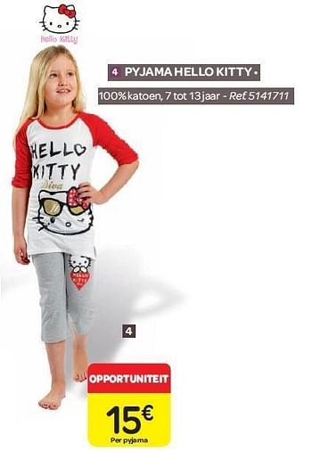 Promoties Pyjama hello kitty - Hello kitty - Geldig van 15/02/2012 tot 27/02/2012 bij Carrefour