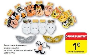 Promotions Assortiment maskers - Produit maison - Carrefour  - Valide de 15/02/2012 à 27/02/2012 chez Carrefour
