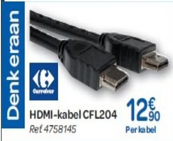 Promoties Hdmi-kabel cfl204 - Carrefour - Geldig van 15/02/2012 tot 27/02/2012 bij Carrefour