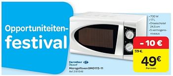 Promoties Microgolfoven dmo17z-11 - Carrefour - Geldig van 15/02/2012 tot 27/02/2012 bij Carrefour