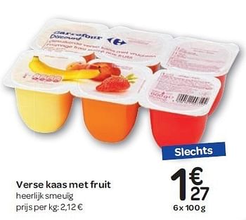 Promoties Verse kaas met fruit - Carrefour - Geldig van 15/02/2012 tot 27/02/2012 bij Carrefour