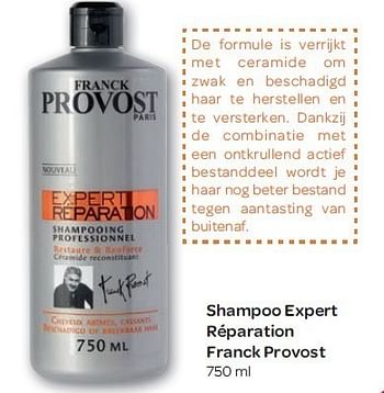 Promoties Shampoo expert réparation franck provost - Franck Provost - Geldig van 15/02/2012 tot 27/02/2012 bij Carrefour